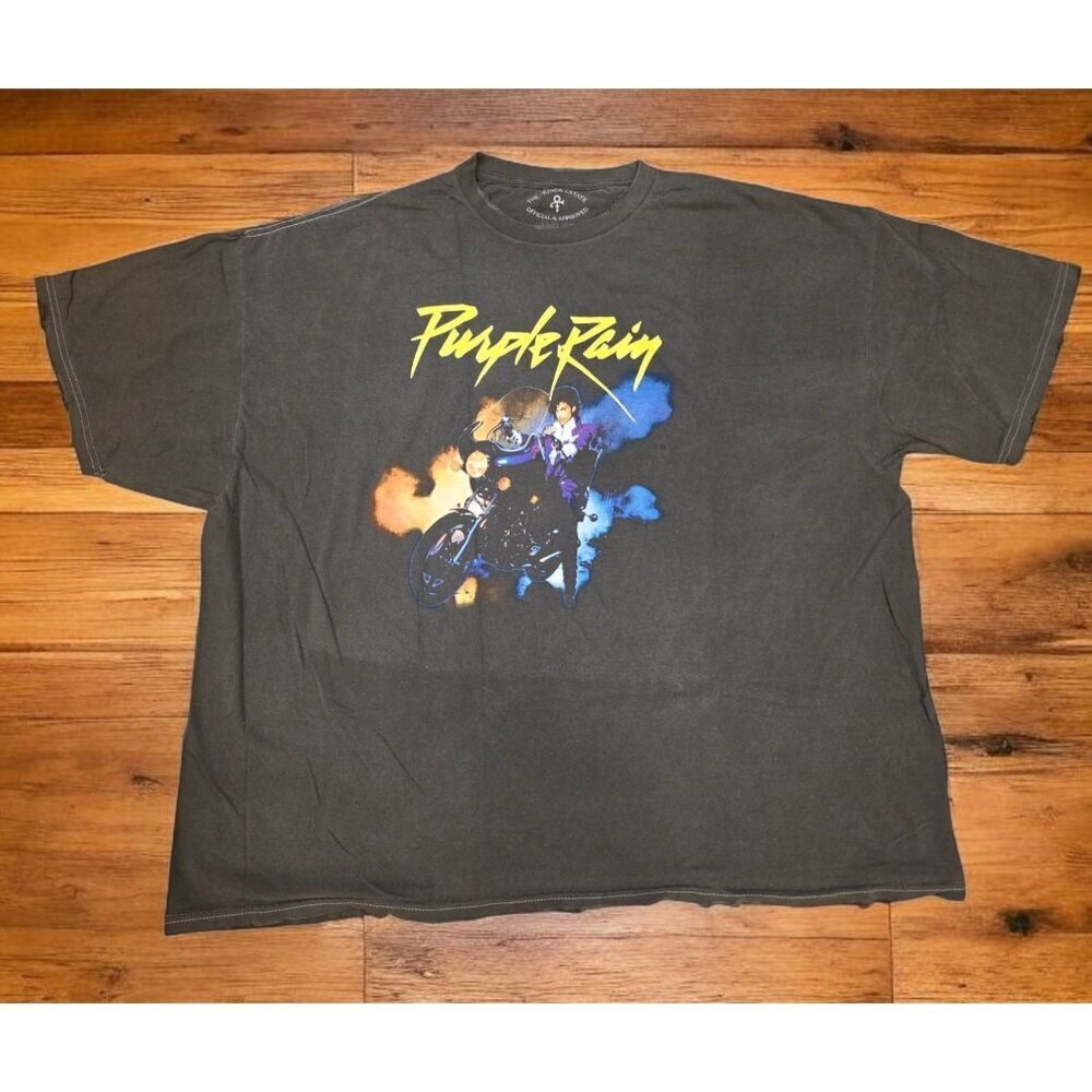 Prince Purple Rain T-shirt Mens Size‎ 2XL Black Offically Licensed Prince Estate